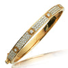 14KY 8.00CTW DIAMOND MENS BANGLE - 8" - 3 ROW