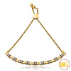 10KY 0.25CTW ILLUSION SET DIAMOND 'XO' STYLE BOLO