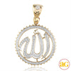 14KY 0.75CTW DIAMOND 'ALLAH' PENDANT