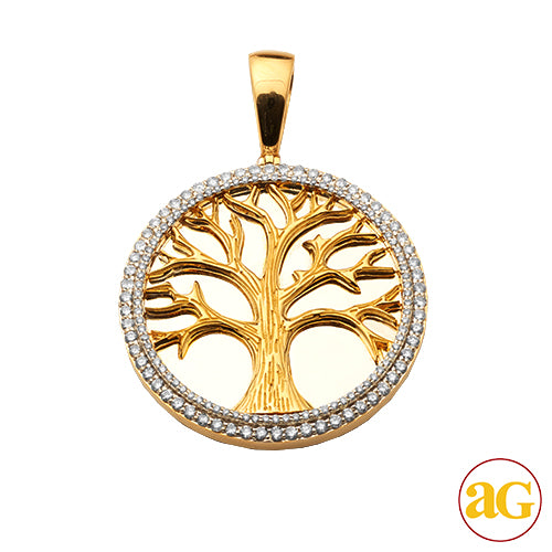 10KY 1.75CTW DIAMOND 'TREE OF LIFE' PENDANT - MIRR