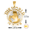 10KY 8.80CTW DIAMOND SPINNING GLOBE PENDANT - "THE