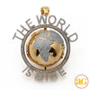 10KY 5.00CTW DIAMOND SPINNING GLOBE PENDANT - 'THE