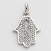 14KW 0.20CTW DIAMOND HAMZA PENDANT - 0.5"