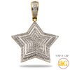 10KY 1.20CTW DIAMOND 3-D STAR PENDANT