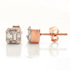 14KR+W 0.55CTW BAGUETTE DIAMOND EARRING STUDS