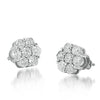 14KW 1.50CTW DIAMOND FLOWER EARRINGS
