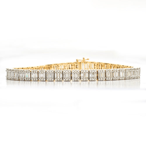 14KY+W 7.50CTW BAGUETTE DIAMOND RECTANGULAR