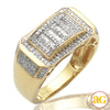 10KY 0.60 CTW BAQUETTE DIAMOND MEN'S RING