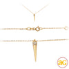 14KY 0.20CTW 18" DIAMOND NECKLACE - ROUNDED SPIKE
