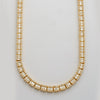 14KY 25.00CTW BAGUETTE NECKLACE 22"