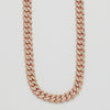 10KR 25.70CTW DIAMOND MIAMI CUBAN NECKLACE