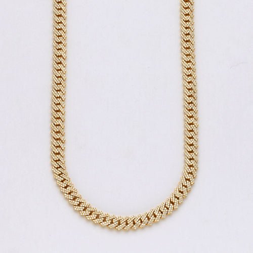 10KY 14.20CTW DIAMOND SQUARE LINK MIAMI CUBAN