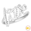 14KW 0.35CTW DIAMOND 'LOVE' RING