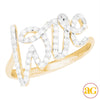 14KY 0.35CTW DIAMOND 'LOVE' RING