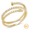 14KY 0.35CTW DIAMOND DESIGNER "NAIL" RING