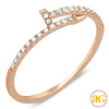 14KR 0.20CTW DIAMOND DESIGNER "NAIL" RING