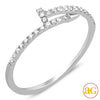 14KW 0.20CTW DIAMOND DESIGNER "NAIL" RING