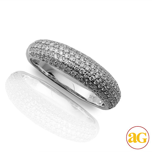 14KW 0.85CTW DIAMOND LOW DOME LADIES BAND