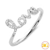 14KW 0.20CTW DIAMOND DESIGNER 'LOVE' RING