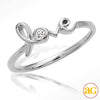 14KW 0.05CTW DIAMOND DESIGNER 'LOVE' RING