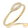 14KY 0.15CTW BAGUETTE DIAMOND DESIGNER RING