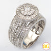 14KW 1.65 CTW DIAMOND ROUND HALO RING