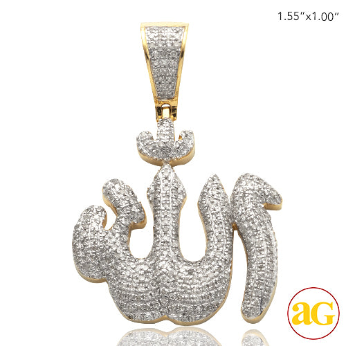 10KY 1.00CTW ALLAH PENDANT
