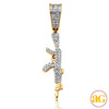 10KY 0.10CTW DIAMOND 'AK-47' GUN PENDANT