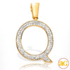10KY 0.25CTW DIAMOND INITIAL PENDANT - "Q"