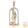 14KY 0.90CTW DIAMOND ST. LAZARUS PENDANT