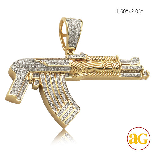 Diamond ak 47 pendant Clearance