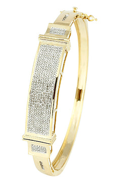 10K 1.75CTW DIAMOND FANCY BANGLE