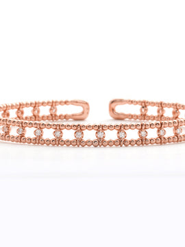 14KR 0.75CTW DIAMOND OPEN CUFF BANGLE