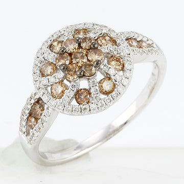 18KW 1.00CTW CHAMPAGNE DIA FANCY RING