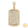 14KY 2.10CTW DIAMOND DOGTAG PENDANT