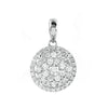 14KW 1.00CTW DIAMOND LUNA CLUSTER PENDANT WITH HAL