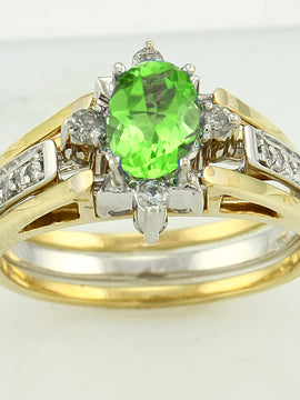 10K 1.00CTW DIA. & [PERIDOT]AUGUST BIRTHSTONE REV