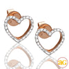 14KR 0.30CTW DIAMOND OPEN HEART EARRINGS