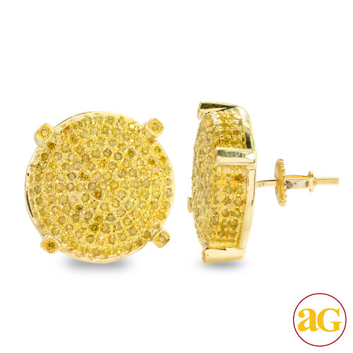 10KY 1.25CTW YELLOW DIAMOND FANCY EARRINGS