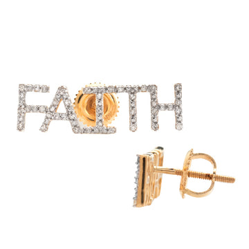 10KY 0.20CT FAITH/FAITH DIAMOND EARRINGS