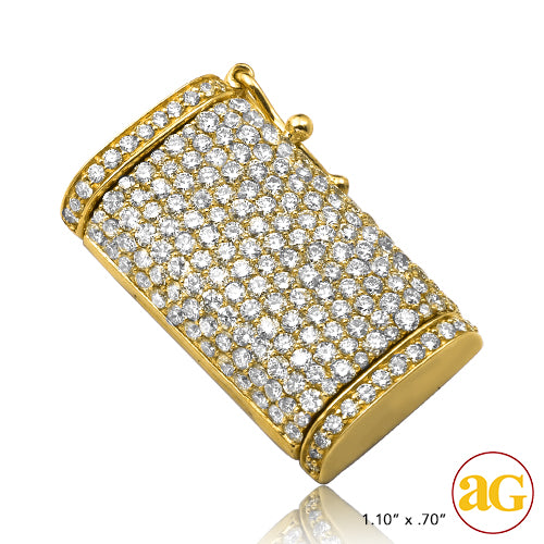 10KY 3.55CTW DIAMOND COFFIN LOCK FOR LINK CHAIN