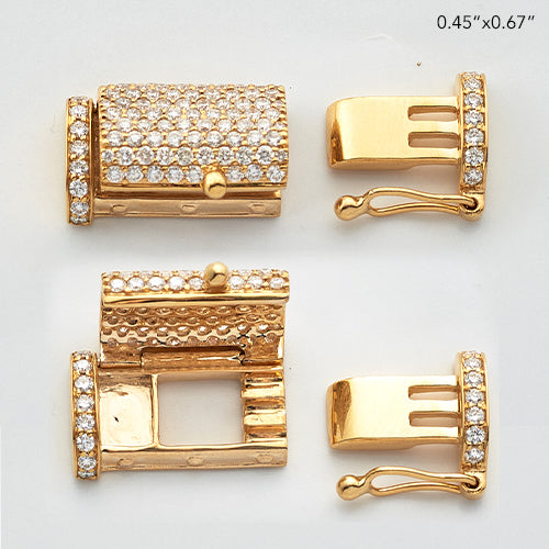 10KY 0.85CTW DIAMOND STRAIGHT PUSH LOCK FOR LINK