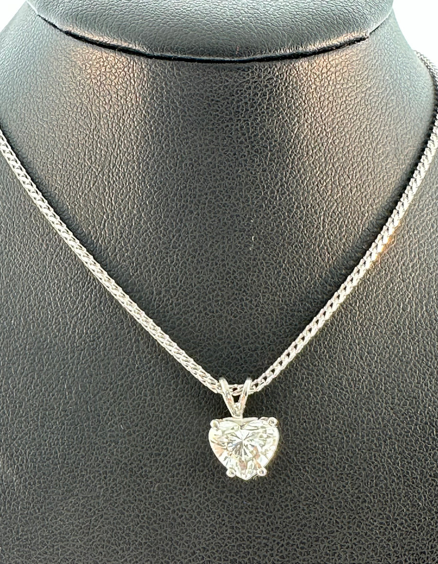 1.58 Heart Solitare Diamond Pendant