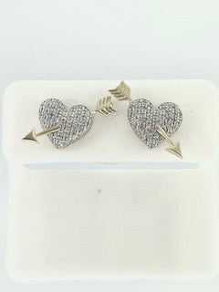 Diamond Heart Earrings