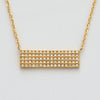 14KY 0.20CTW DIAMOND 5-ROW PAVE BAR NECKLACE