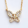 14KY 0.35CTW BAGUETTE DIAMOND BUTTERFLY NECKLACE