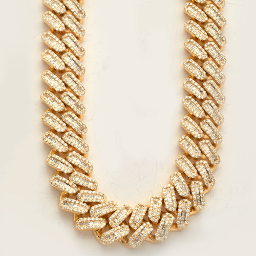 10KY 48.50CTW BAGUETTE DIAMOND MIAMI CUBAN