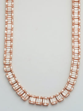 14KR 46.00CTW BAGUETTE NECKLACE