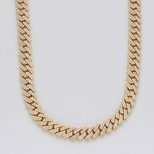 10KY 39.00CTW DIAMOND SQUARE LINK MIAMI CUBAN