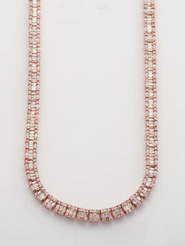 14KR 11.00CTW BAGUETTE DIAMOND SQUARE CLUSTER